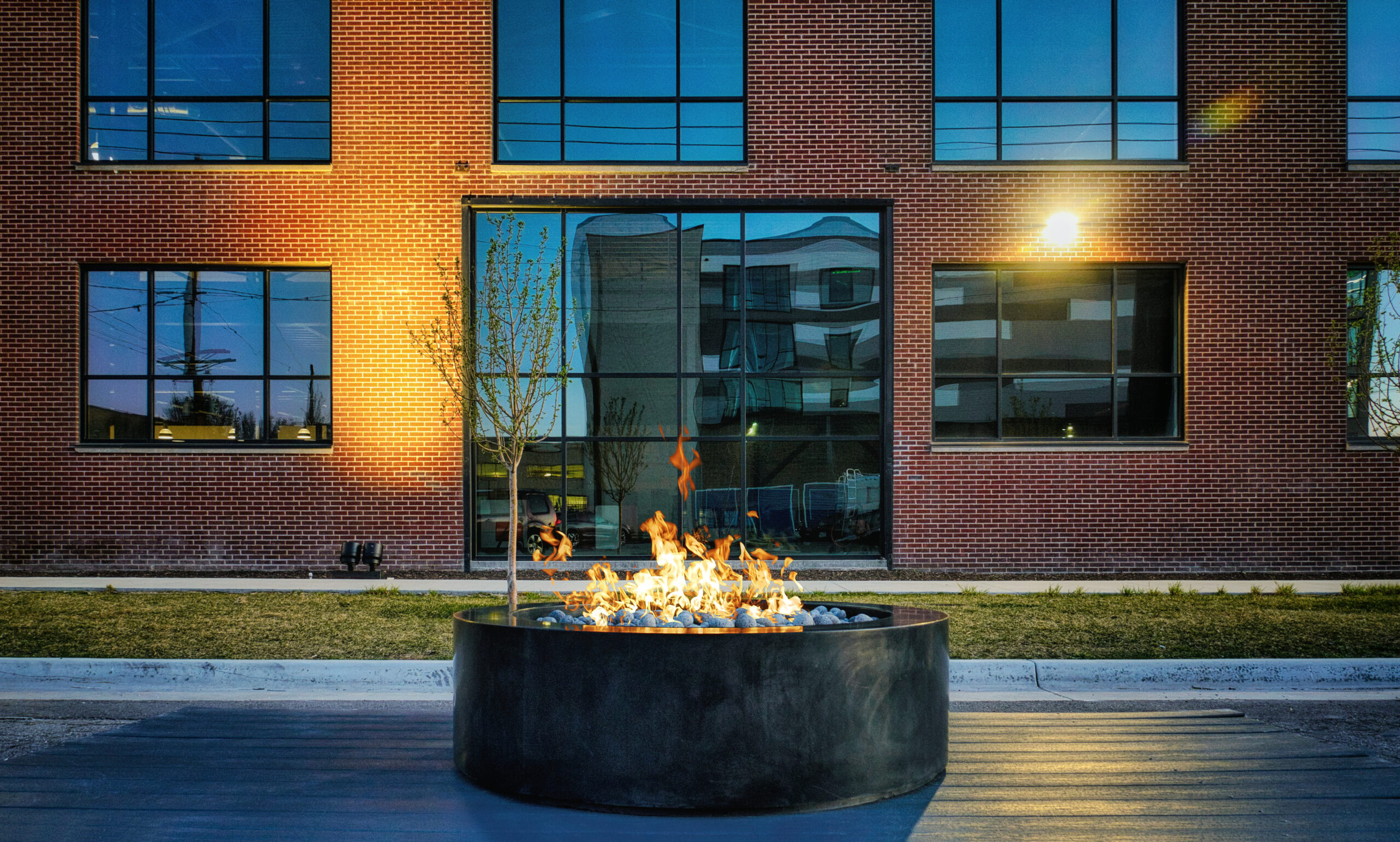 Uintah square concrete fire pit
